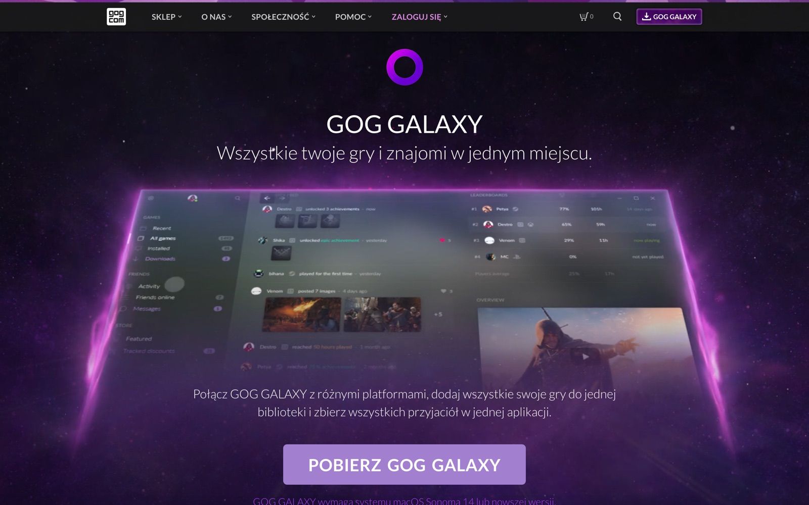 GOG GALAXY 2.0 — zrzut ekranu
