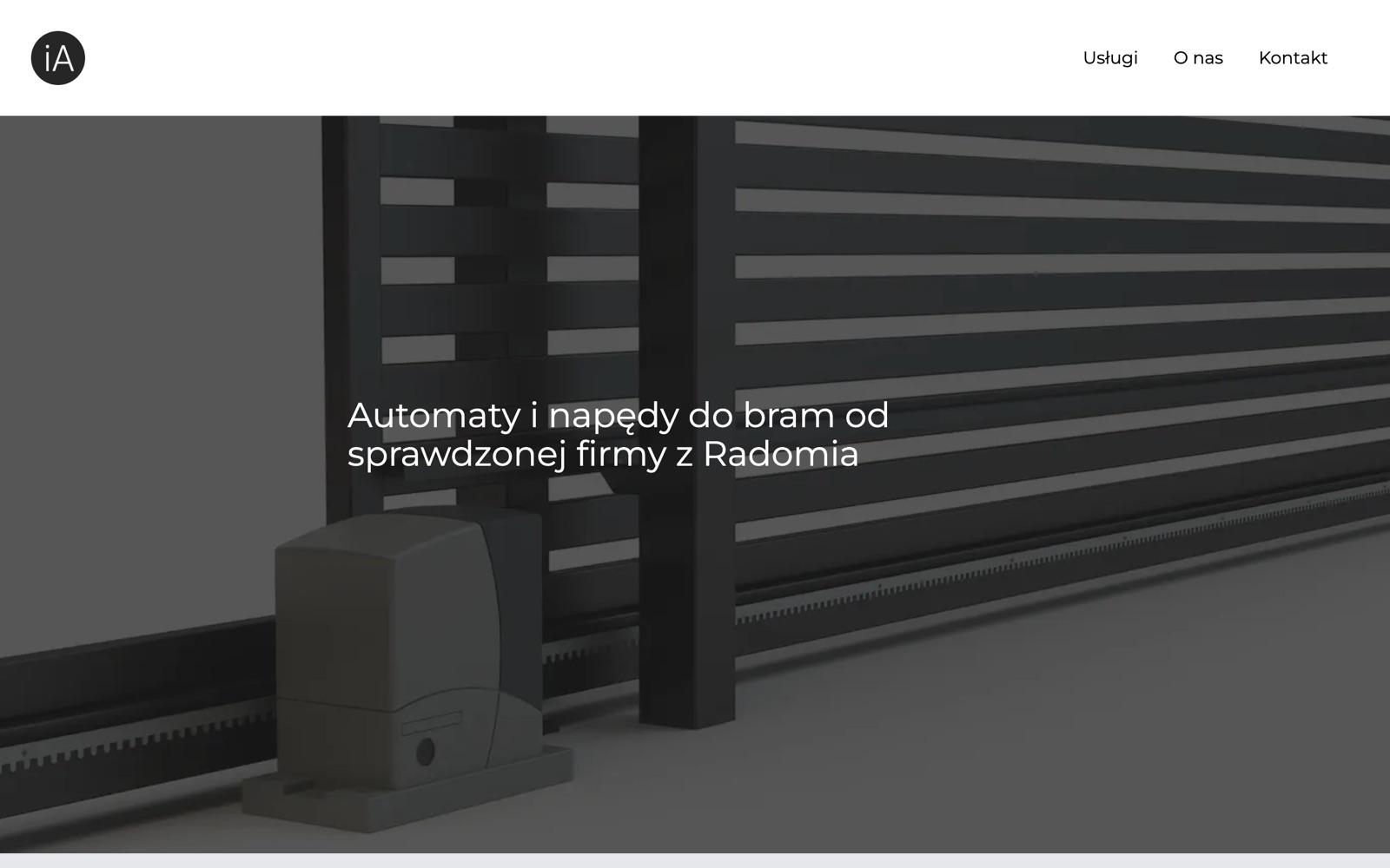 Strona iAutomaty — zrzut ekranu